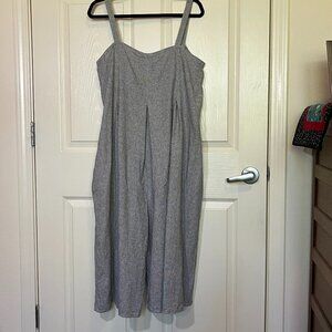 Cutloose jump suit, cotton/linen blend, small/medium, black/white linen weave